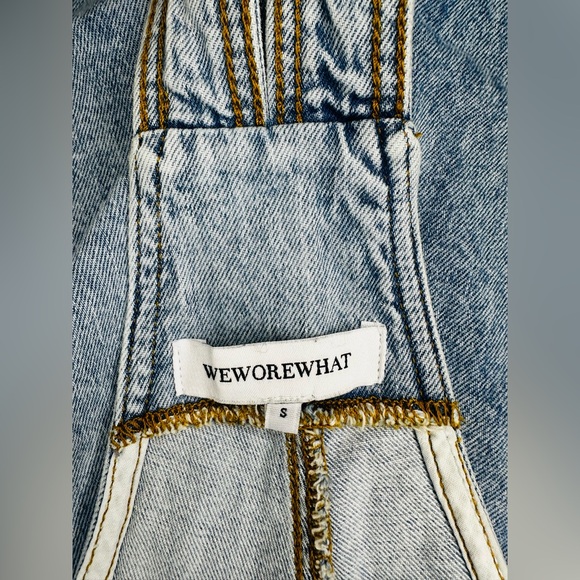 WeWoreWhat Women’s Denim Overalls Size Small Light Wash Vintage Style - Picture 2 of 8